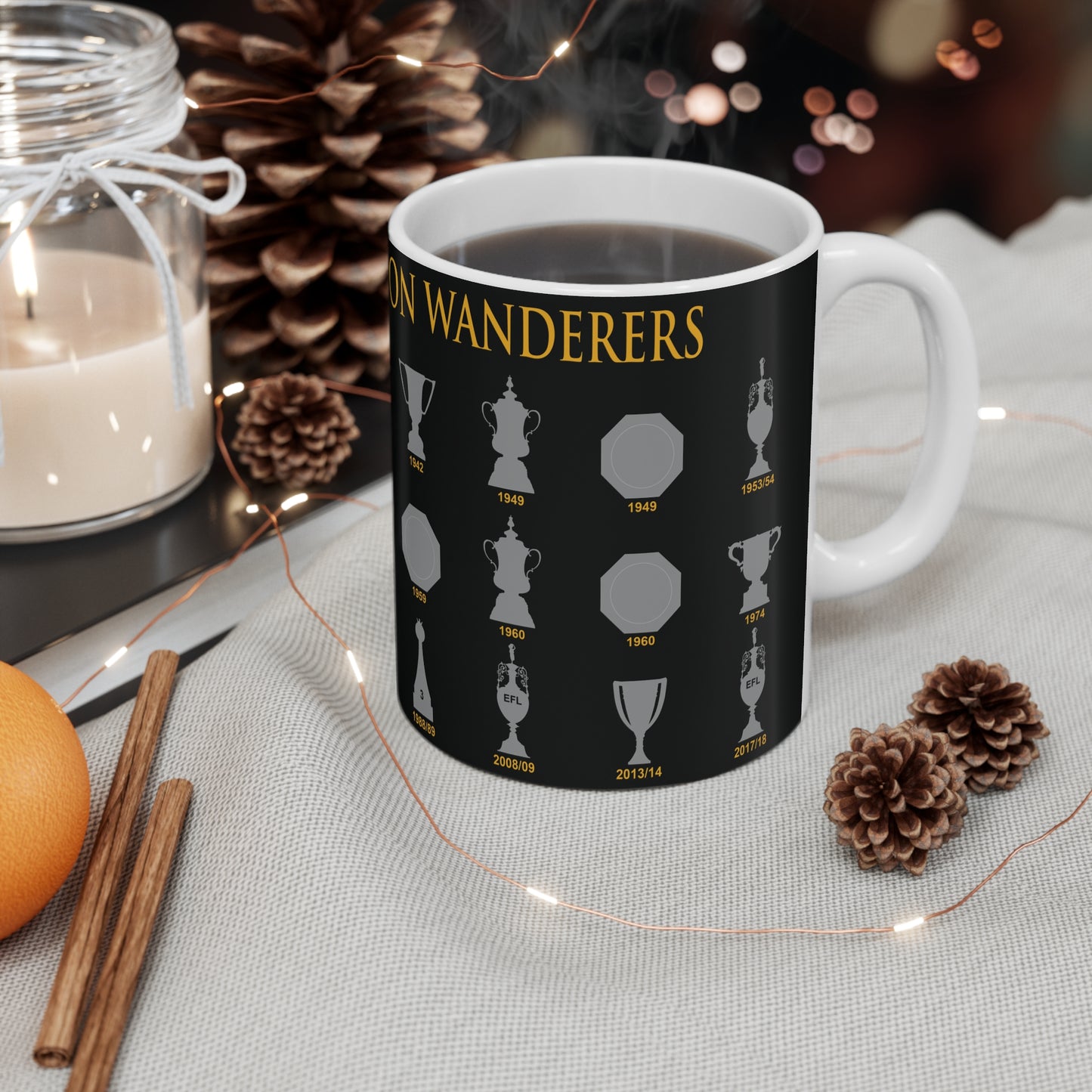 Wolverhampton Wanderers Trophies Collection Mug - Black