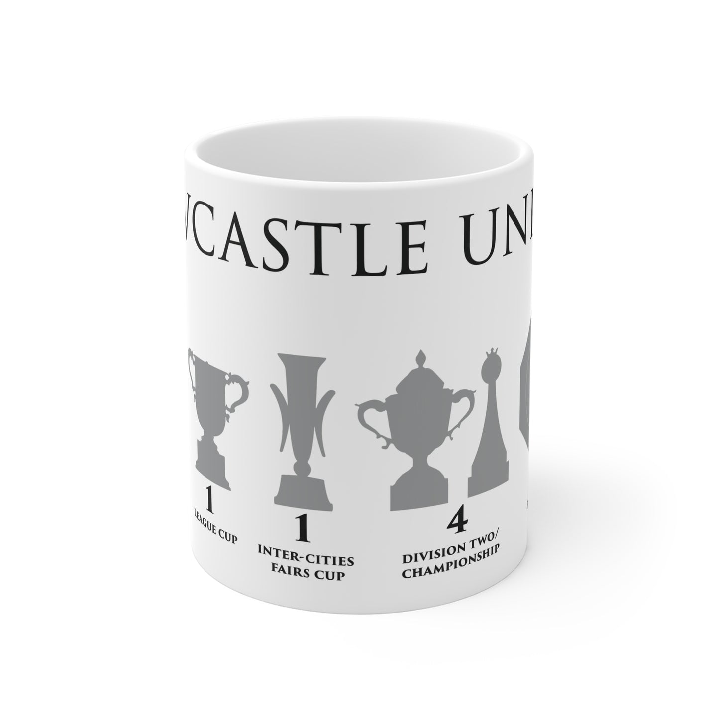 Newcastle United Trophies Mug UPDATED - White