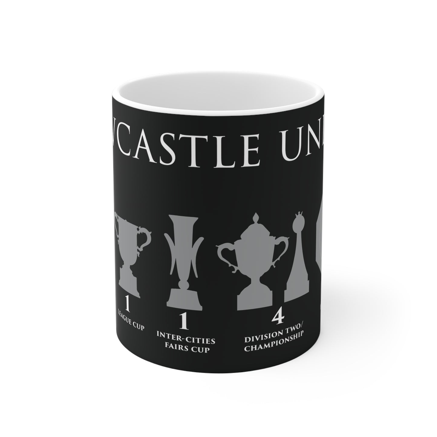 Newcastle United Trophies Mug UPDATED - Black