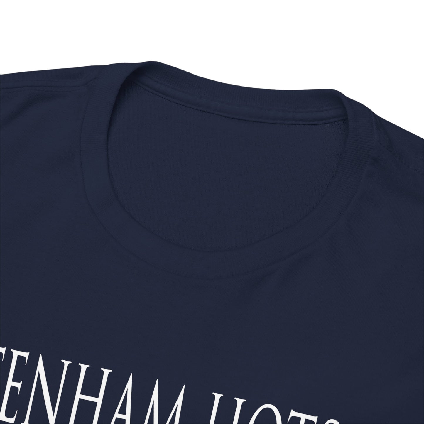 Tottenham Hotspur Cockerel & Trophies Unisex Heavy Cotton T-Shirt - Navy/White/Black/Gold/Light Blue/Royal