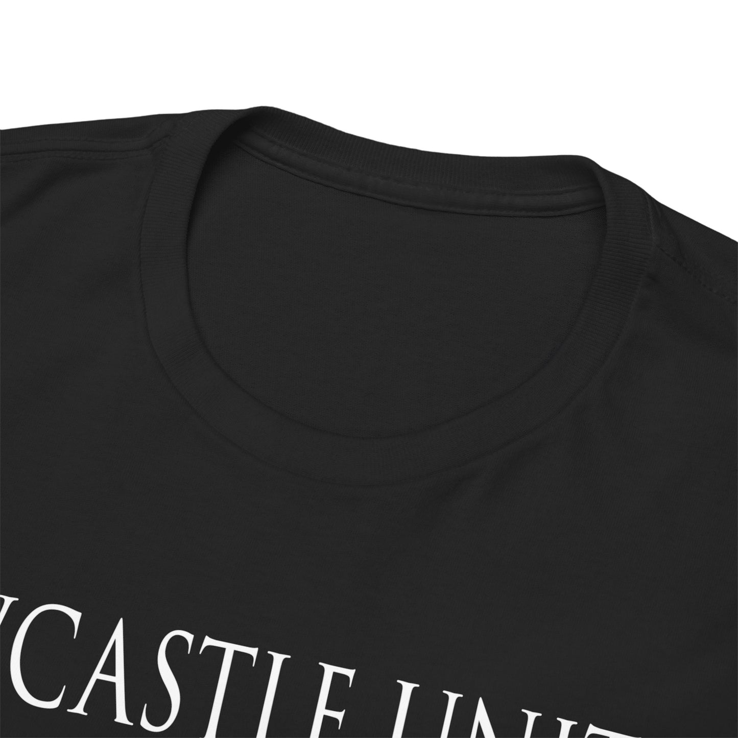 Newcastle United Trophies Unisex Heavy Cotton T-Shirt UPDATED - Black/White/Sport Grey/Charcoal