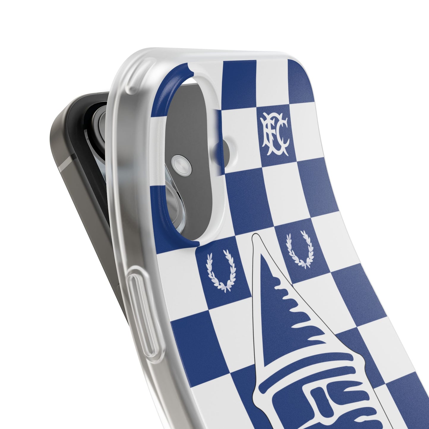 Everton Blue & White Chequered iPhone Flexi Case - iPhone 16, 15, 14, Plus/Pro/Pro Max