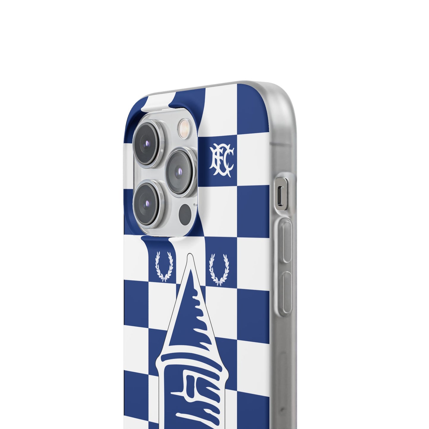 Everton Blue & White Chequered iPhone Flexi Case - iPhone 16, 15, 14, Plus/Pro/Pro Max