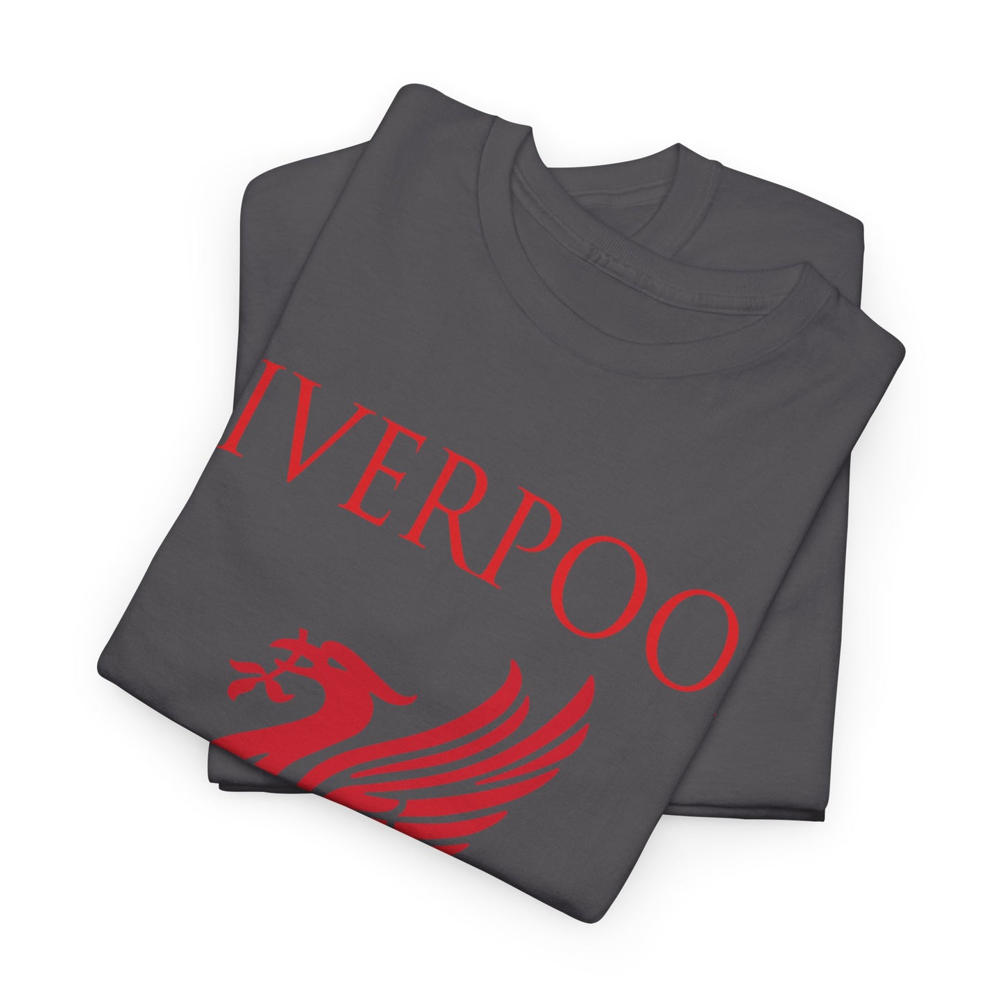 Liverpool Champions of Europe Unisex Heavy Cotton T-Shirt - Red/White/Black/Gold/Sport Grey/Charcoal