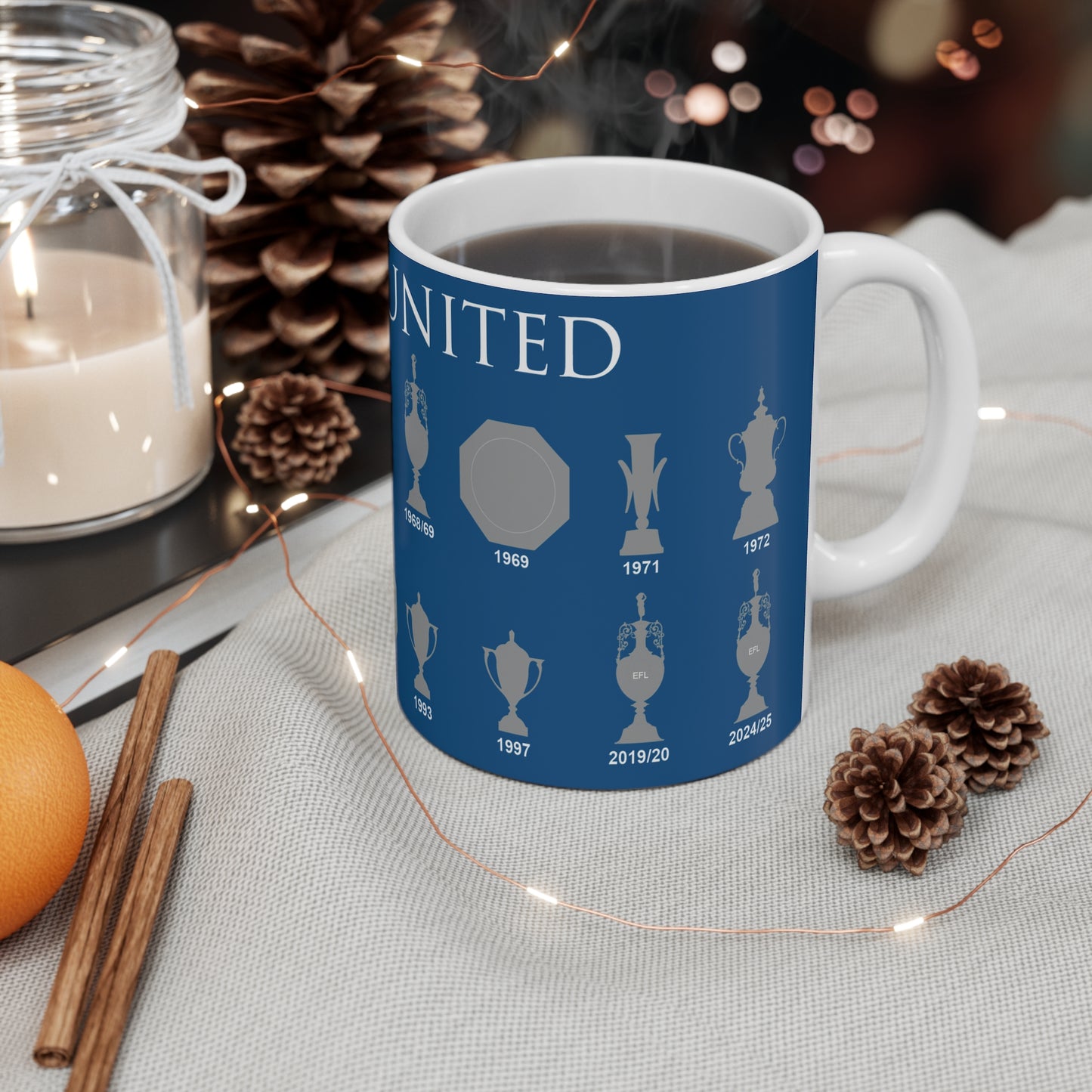 Leeds United Trophies Collection Mug - Blue