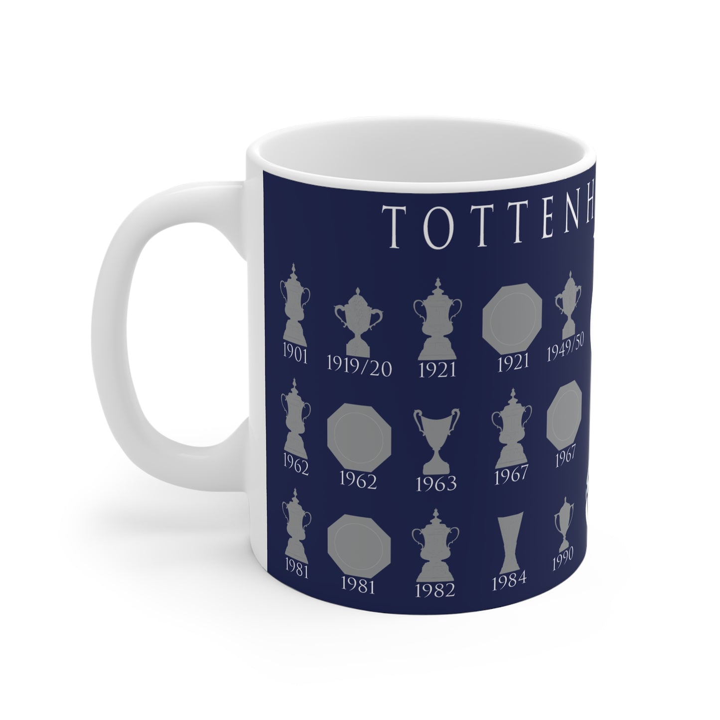Tottenham Hotspur Trophies Collection & Cockerel Mug - Blue