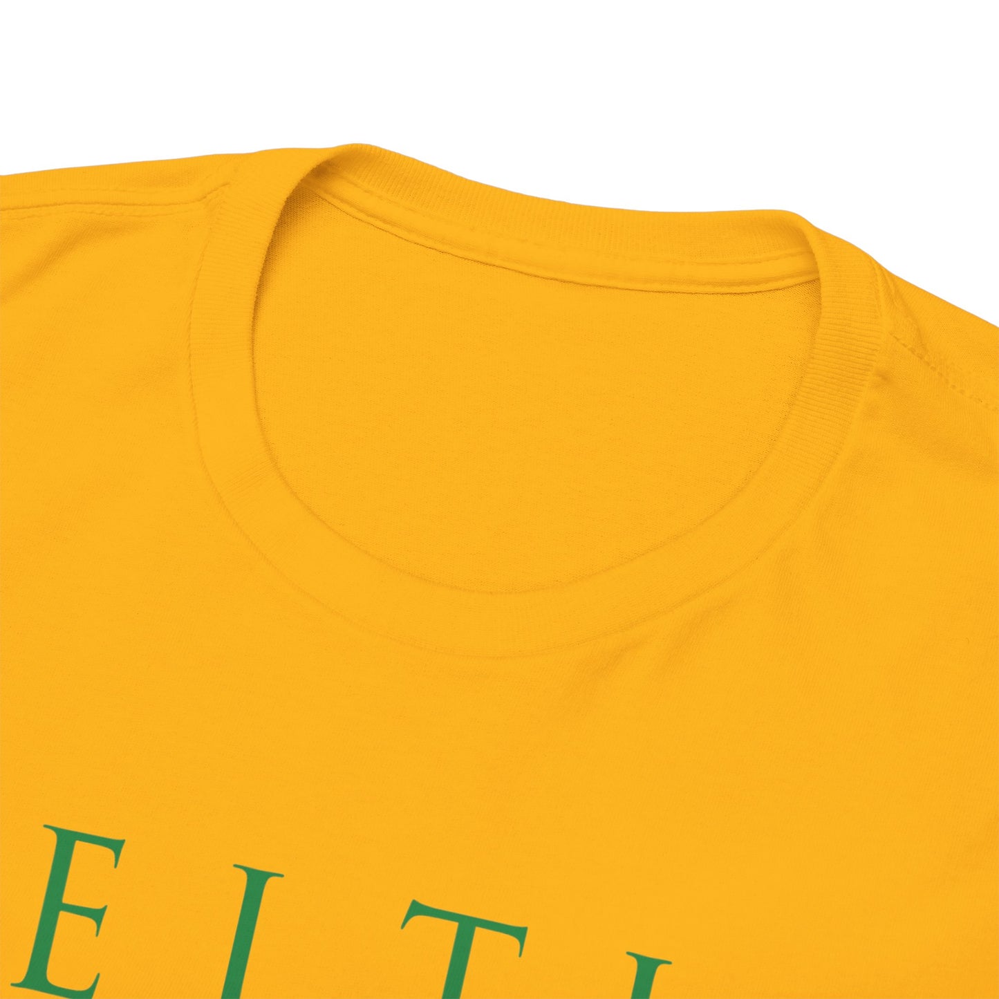 Celtic Clover & Trophies Unisex Heavy Cotton T-Shirt - Irish Green/Black/White/Gold/Sport Grey/Charcoal/Military Green/Forest Green