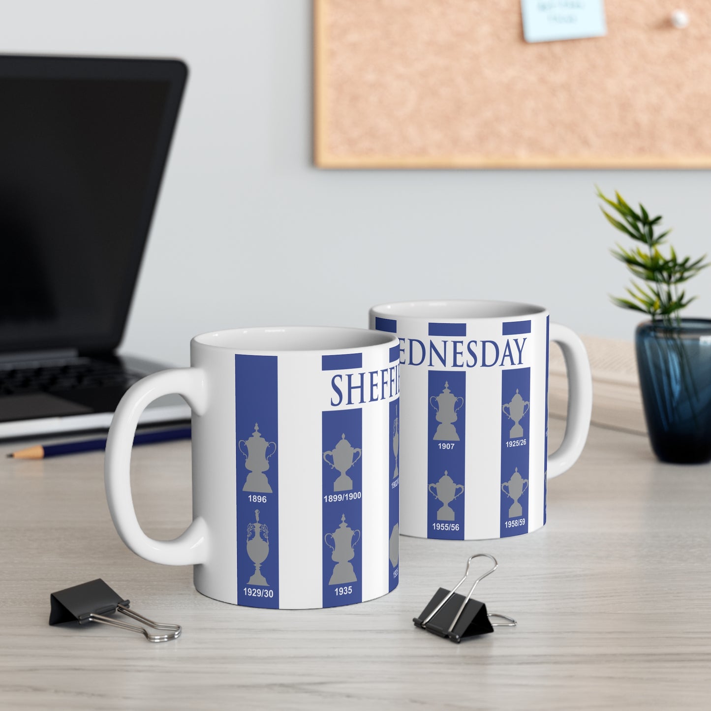 Sheffield Wednesday Trophies Collection Mug - Blue Text Header