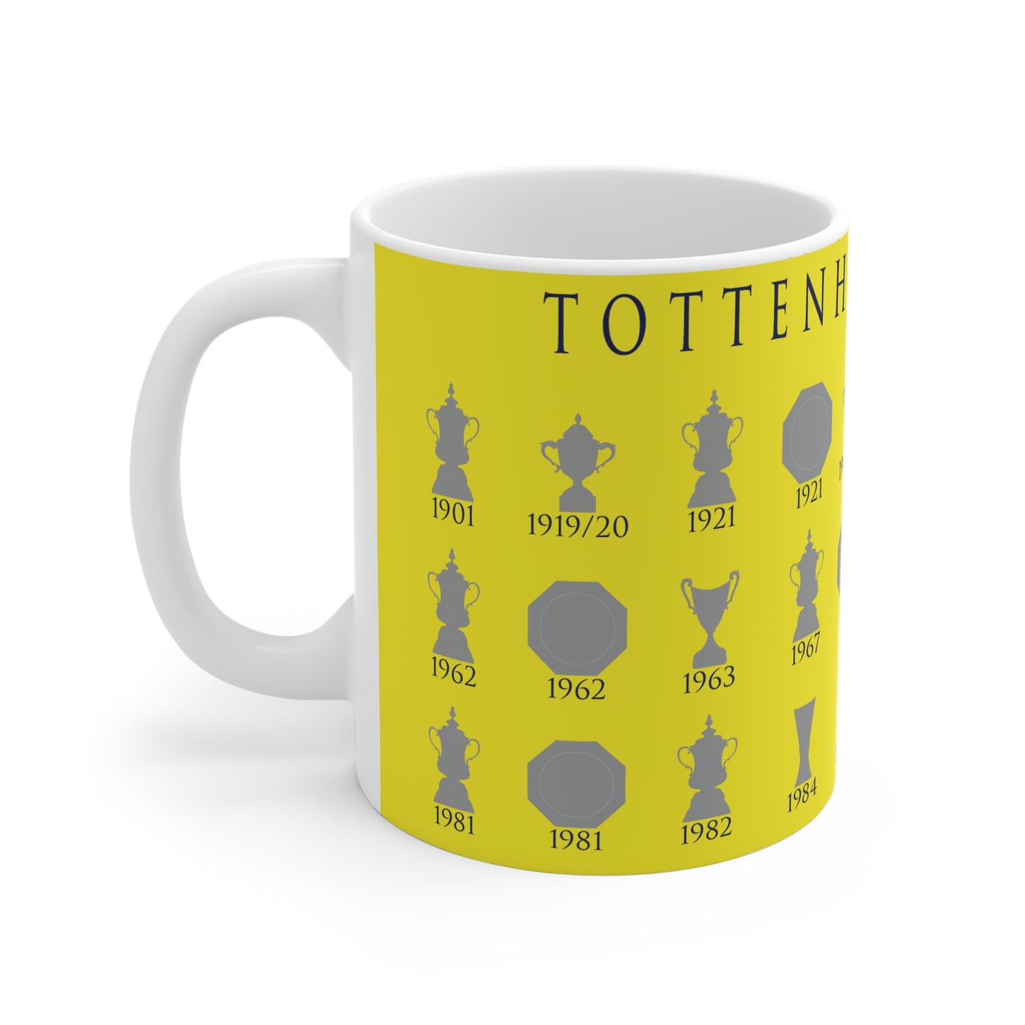Tottenham Hotspur Trophies Collection Mug - Yellow