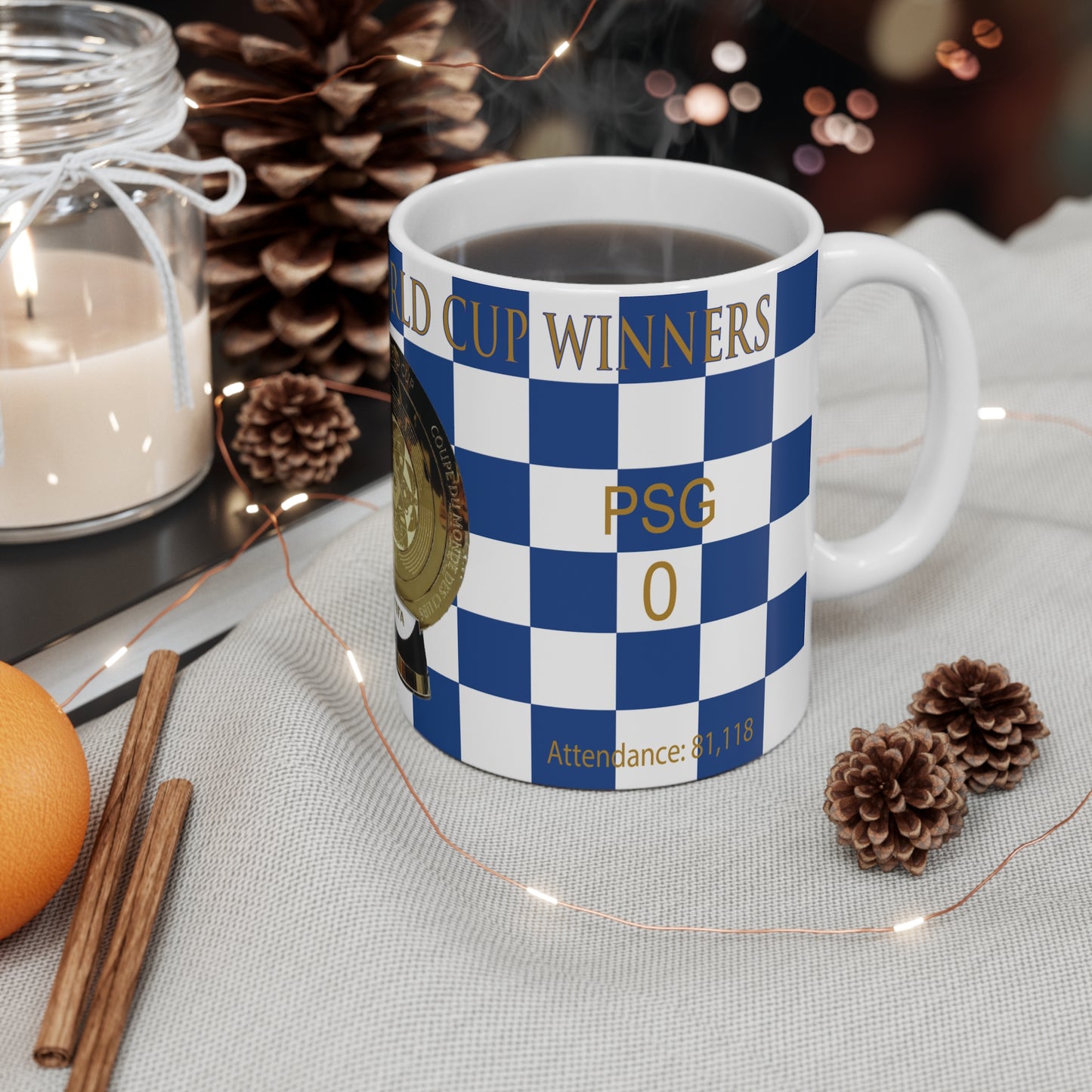 Chelsea 2025 FIFA Club World Cup Winners Mug - Chequered