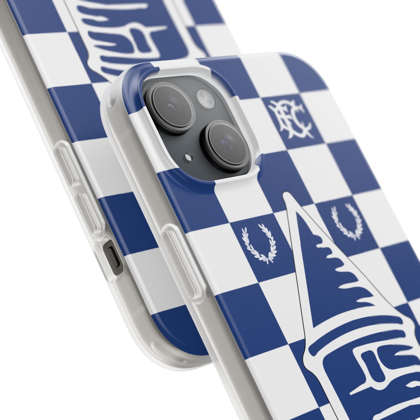 Everton Blue & White Chequered iPhone Flexi Case - iPhone 16, 15, 14, Plus/Pro/Pro Max