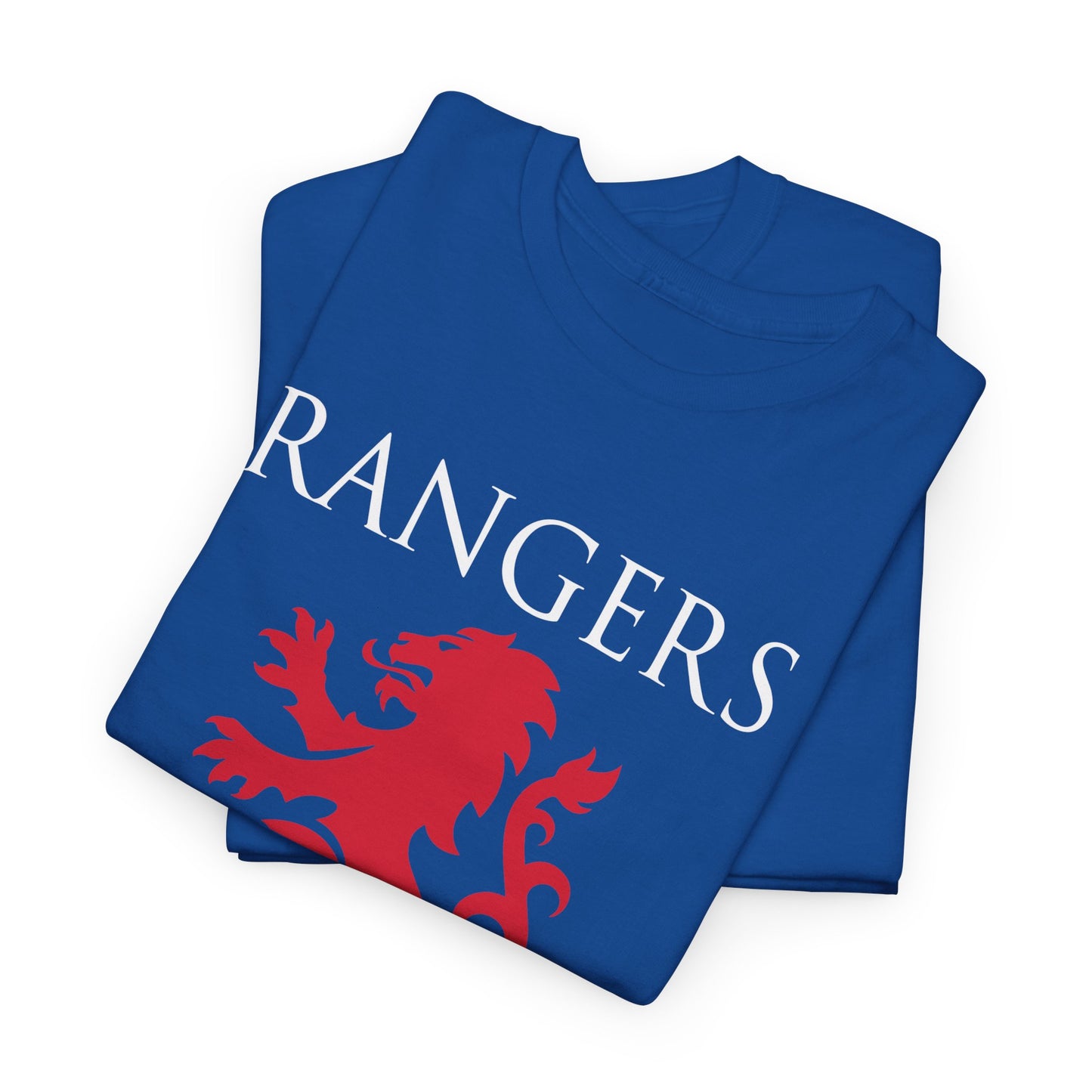 Rangers Lion & Trophies Unisex Heavy Cotton T-Shirt - Royal/White/Black/Sport Grey/Navy/Red