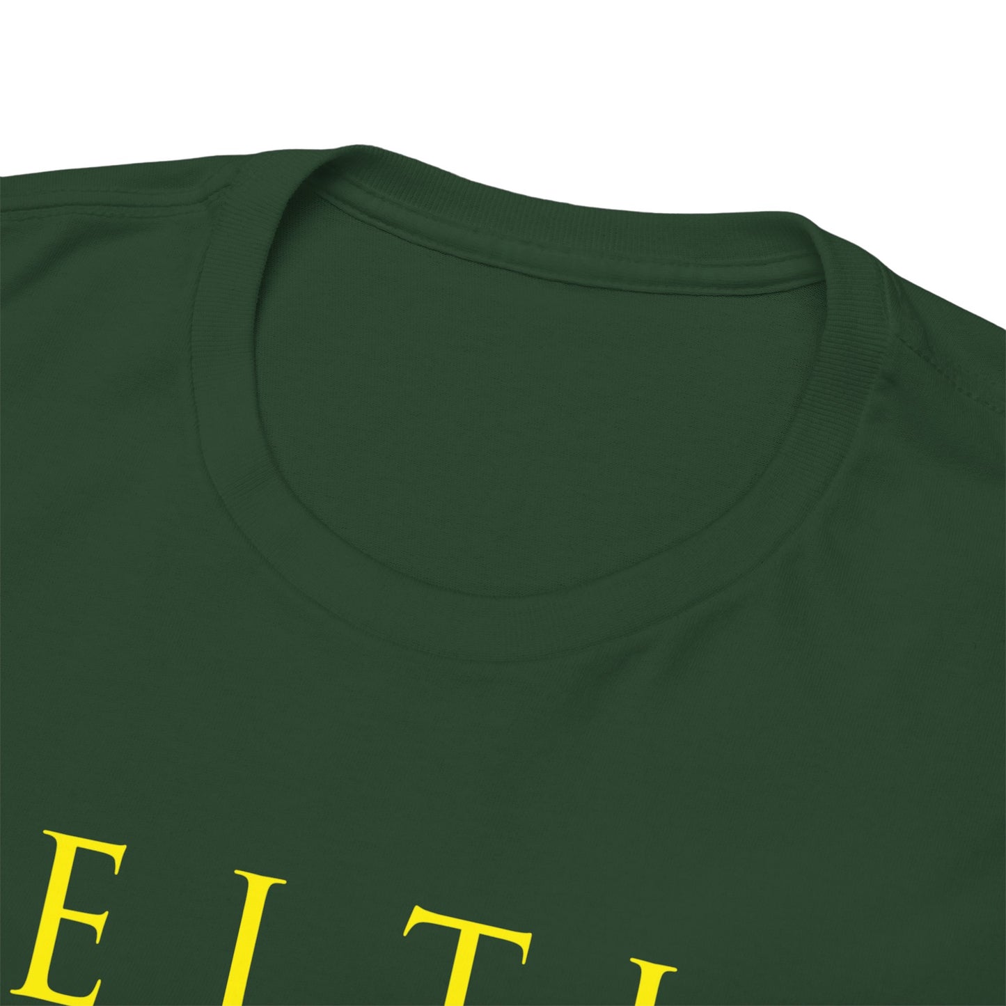 Celtic Clover & Trophies Unisex Heavy Cotton T-Shirt - Irish Green/Black/White/Gold/Sport Grey/Charcoal/Military Green/Forest Green