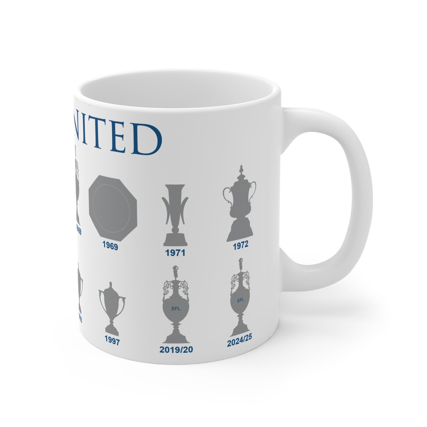 Leeds United Trophies Collection Mug - White