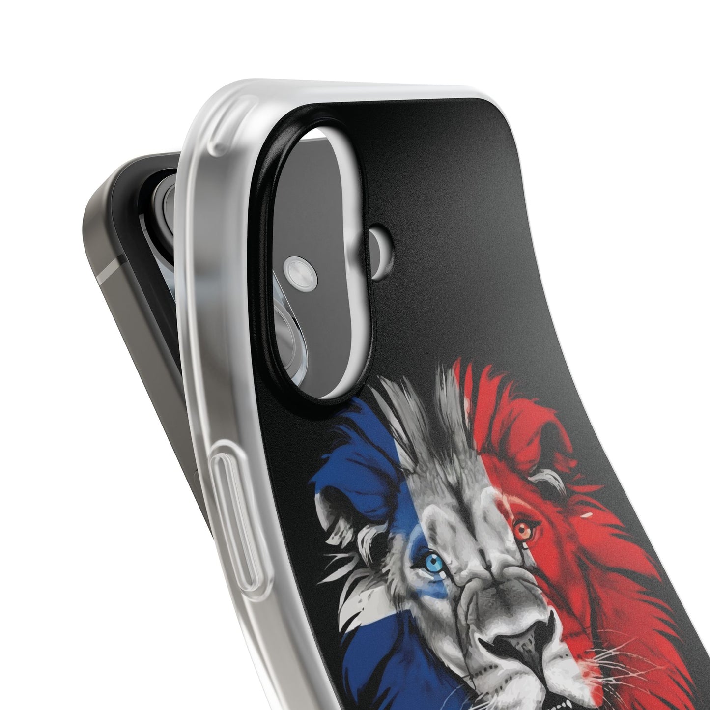 Great Britain Union Jack Lion black iPhone Flexi Case - iPhone 12, 13, 14, 15, 16, Mini/Plus/Pro/Pro Max