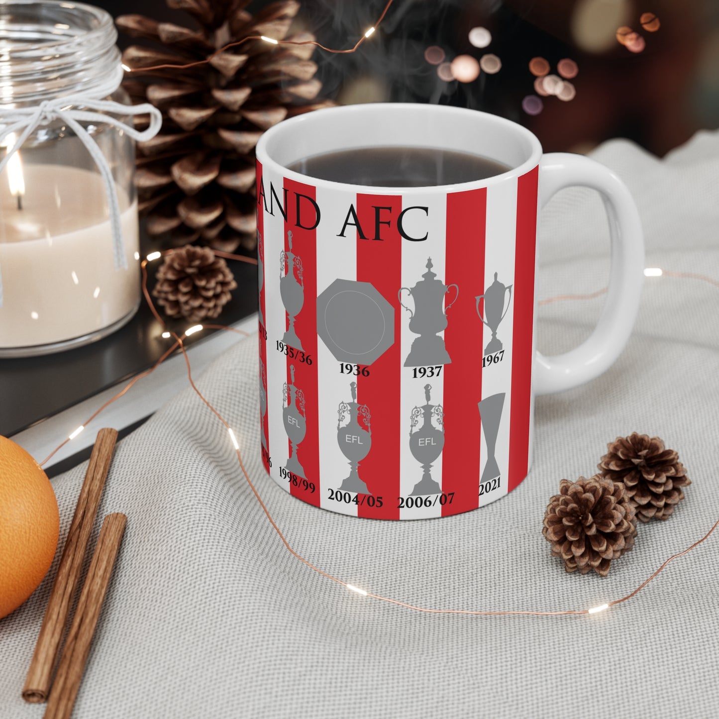 Sunderland Trophies Collection Mug - Stripes