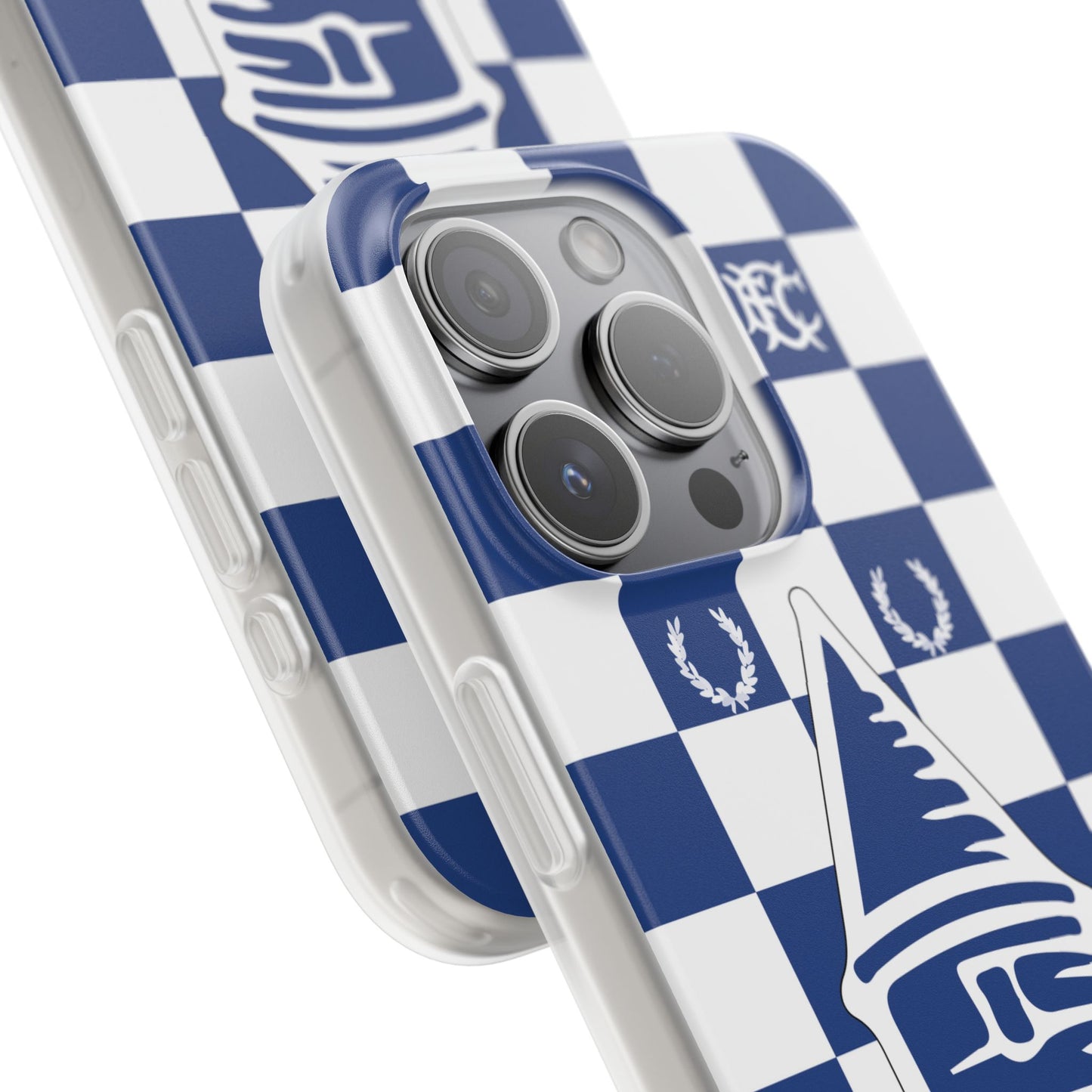 Everton Blue & White Chequered iPhone Flexi Case - iPhone 16, 15, 14, Plus/Pro/Pro Max