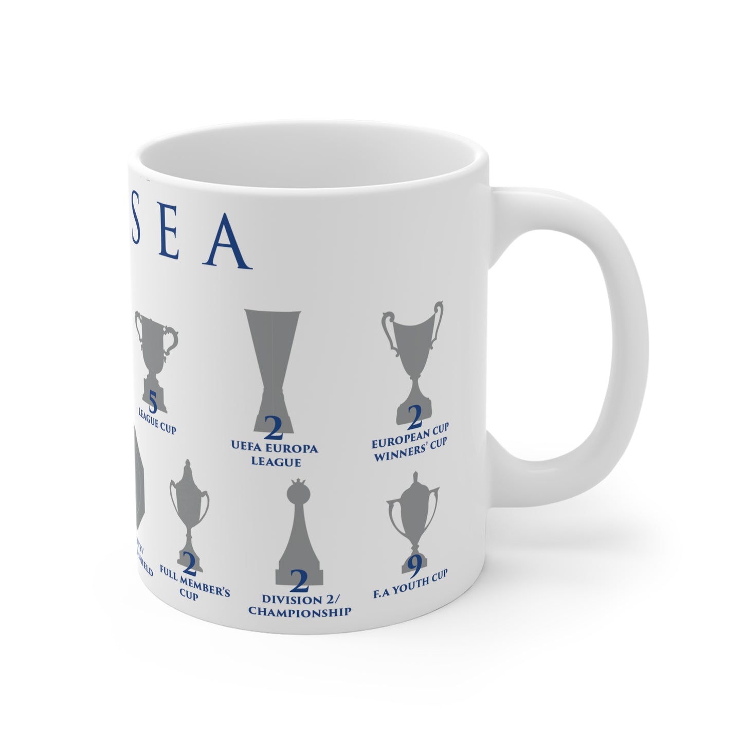 Chelsea Trophies Mug - White