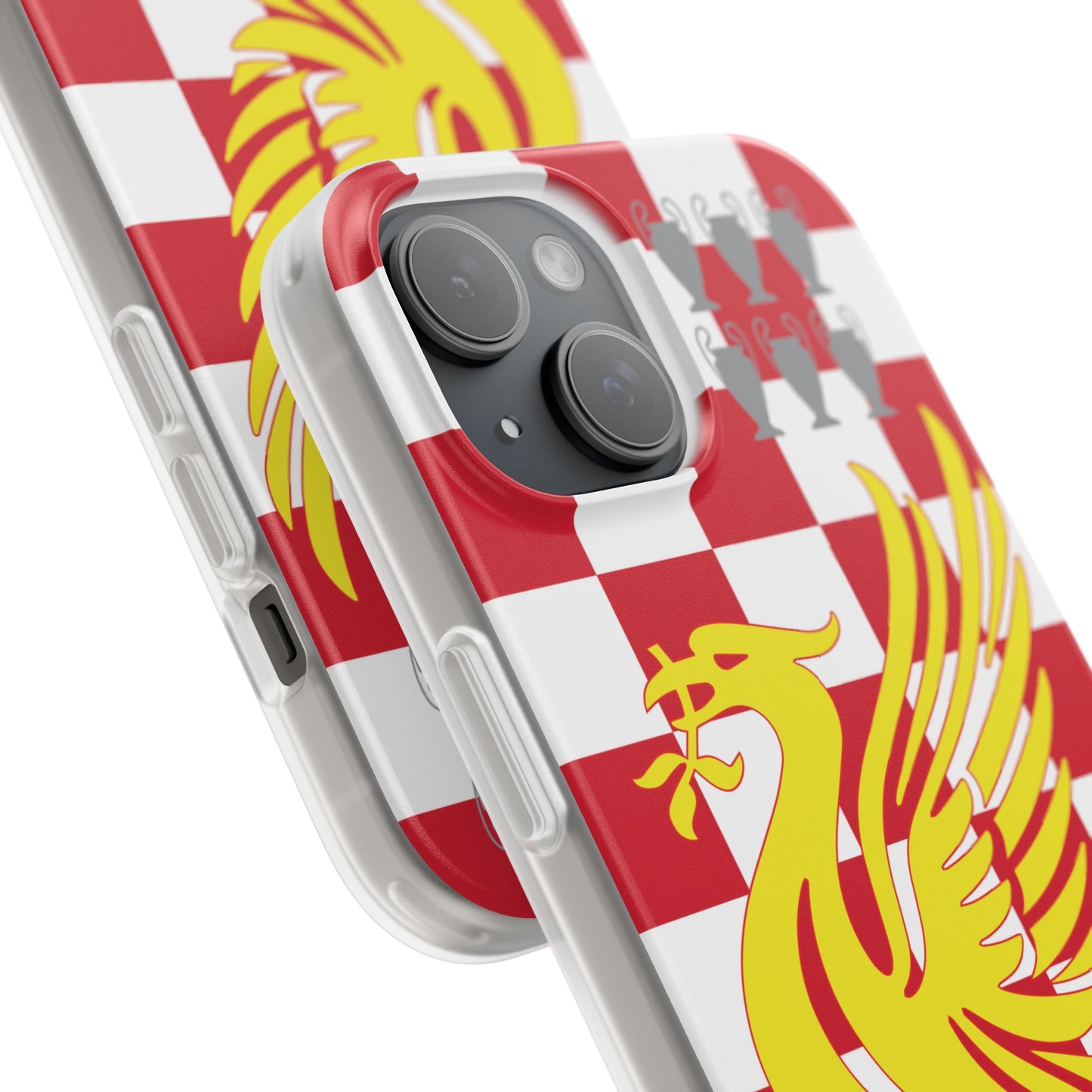 Liverpool Red & White Chequered iPhone Flexi Case - iPhone 16, 15, 14, Plus/Pro/Pro Max