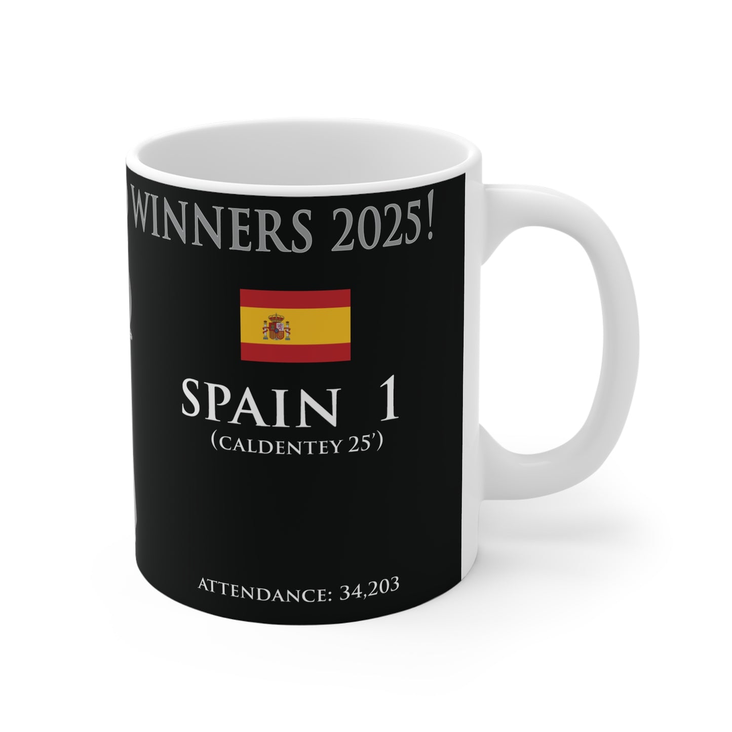 England UEFA Women's Euro Winners Mug - Black