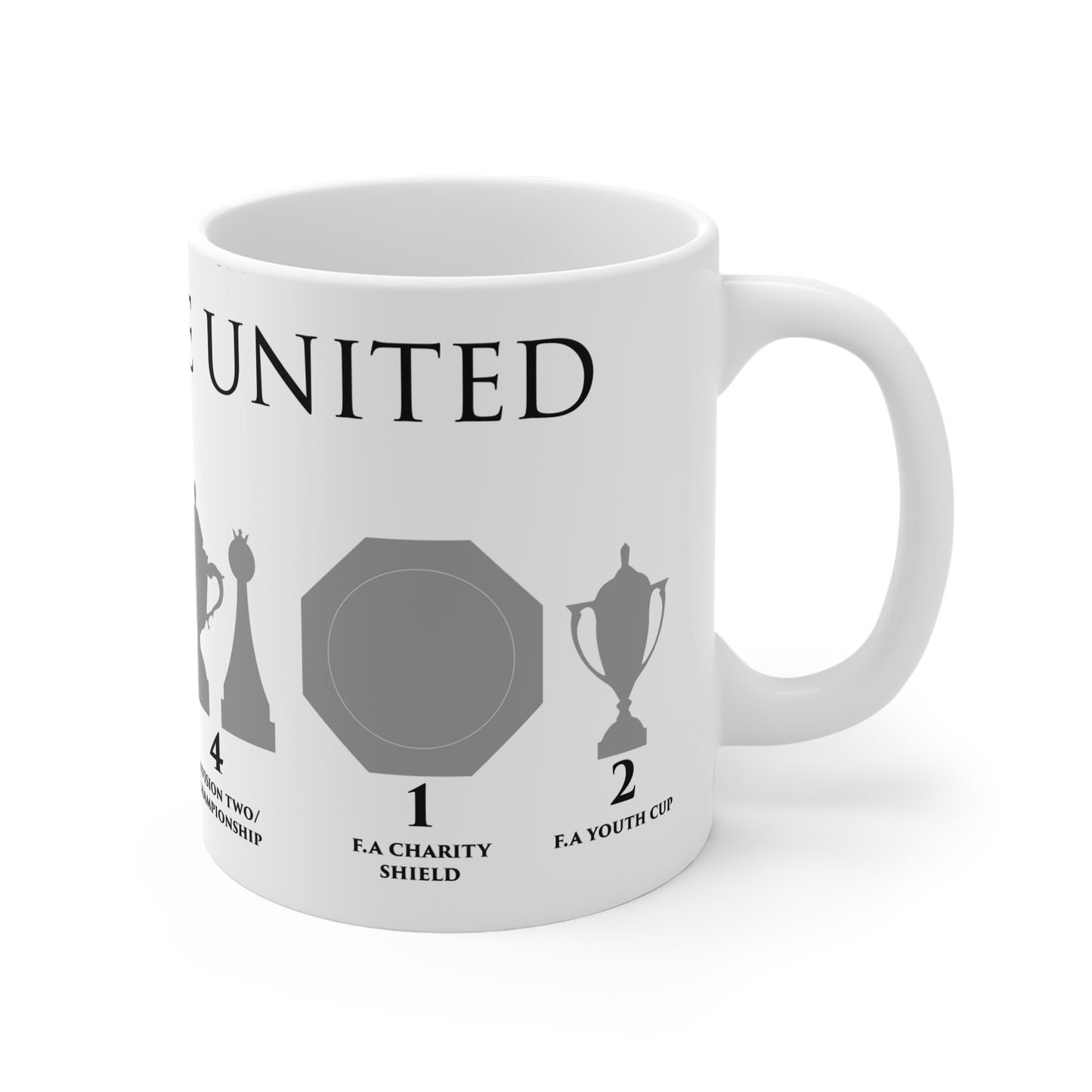 Newcastle United Trophies Mug UPDATED - White