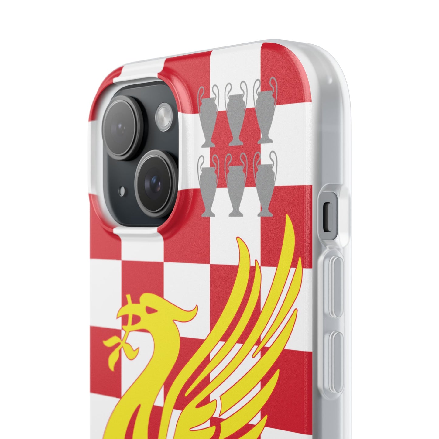 Liverpool Red & White Chequered iPhone Flexi Case - iPhone 16, 15, 14, Plus/Pro/Pro Max