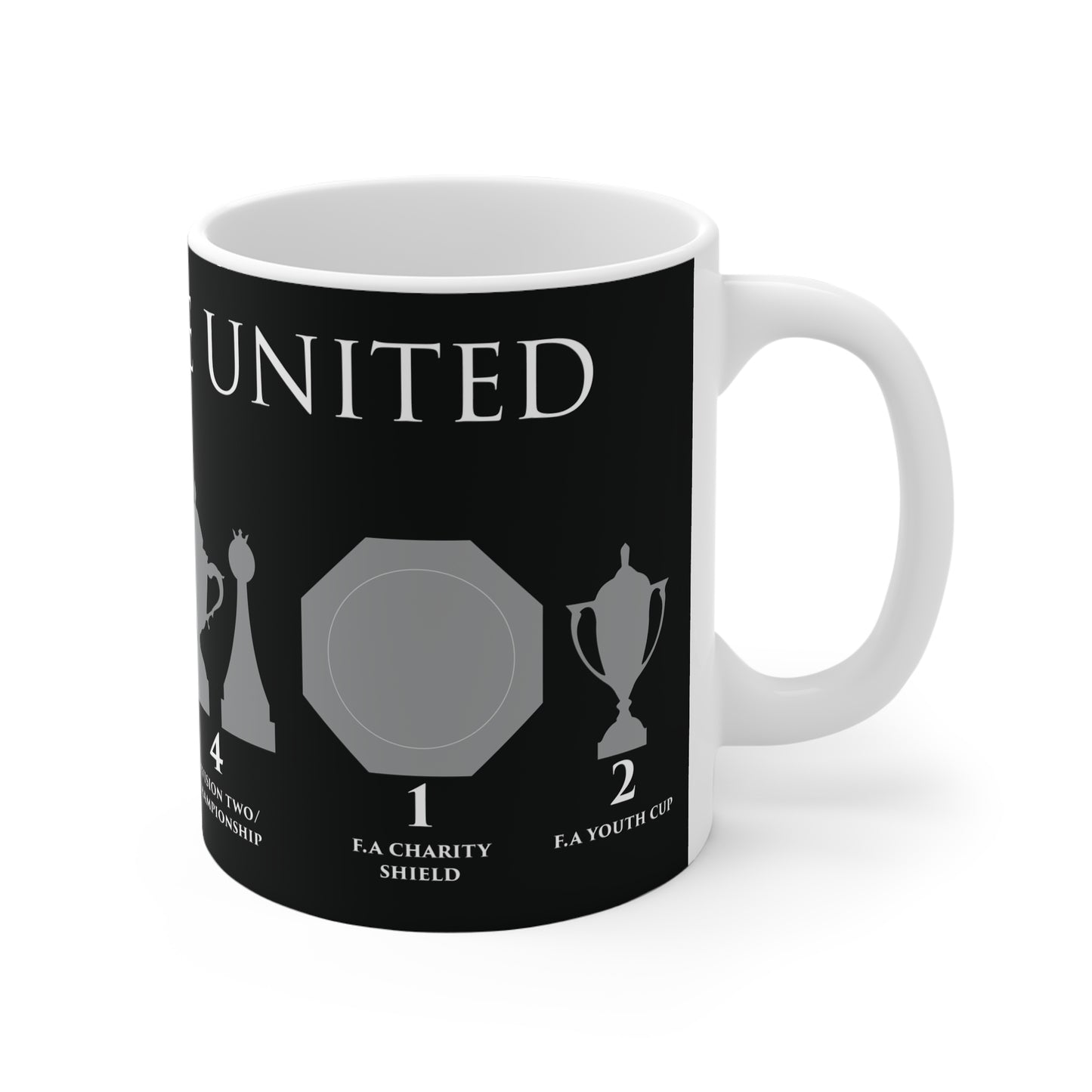 Newcastle United Trophies Mug UPDATED - Black