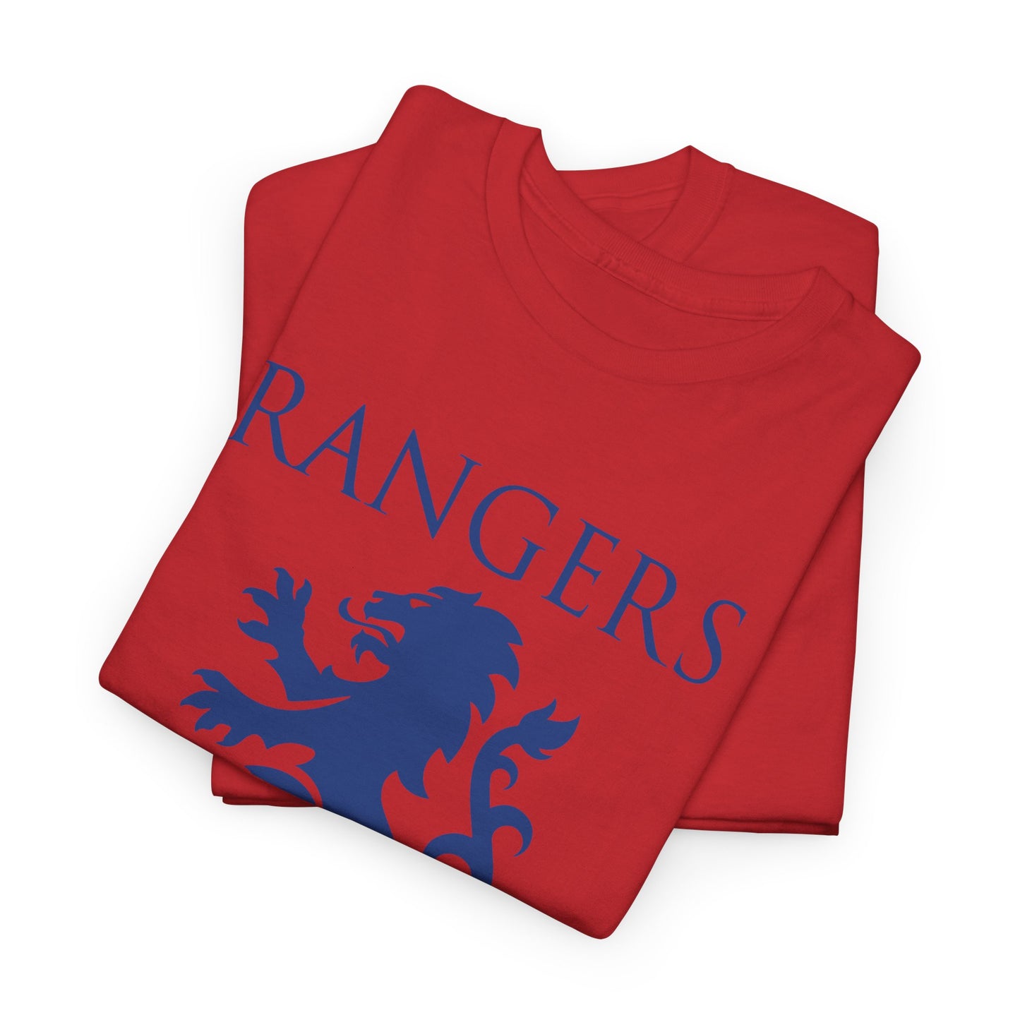 Rangers Lion & Trophies Unisex Heavy Cotton T-Shirt - Royal/White/Black/Sport Grey/Navy/Red