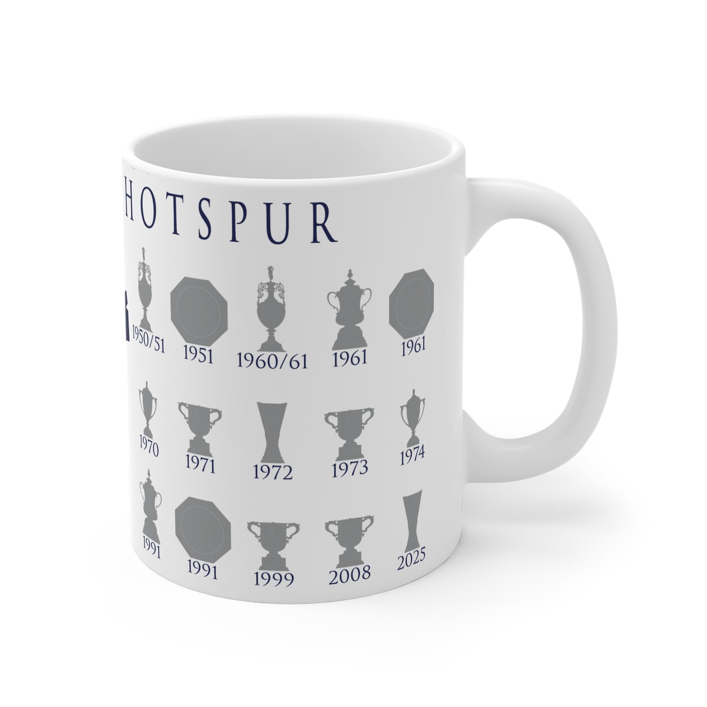 Tottenham Hotspur Trophies Collection & Cockerel Mug - White