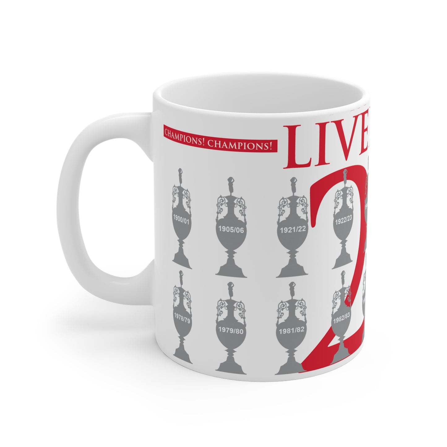 Liverpool 20 League Champions Mug - White