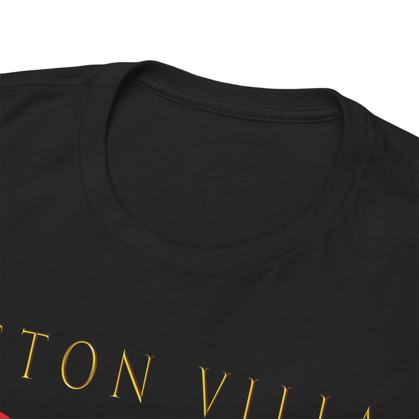 Aston Villa 150th Anniversary Unisex Heavy Cotton T-Shirt - Black