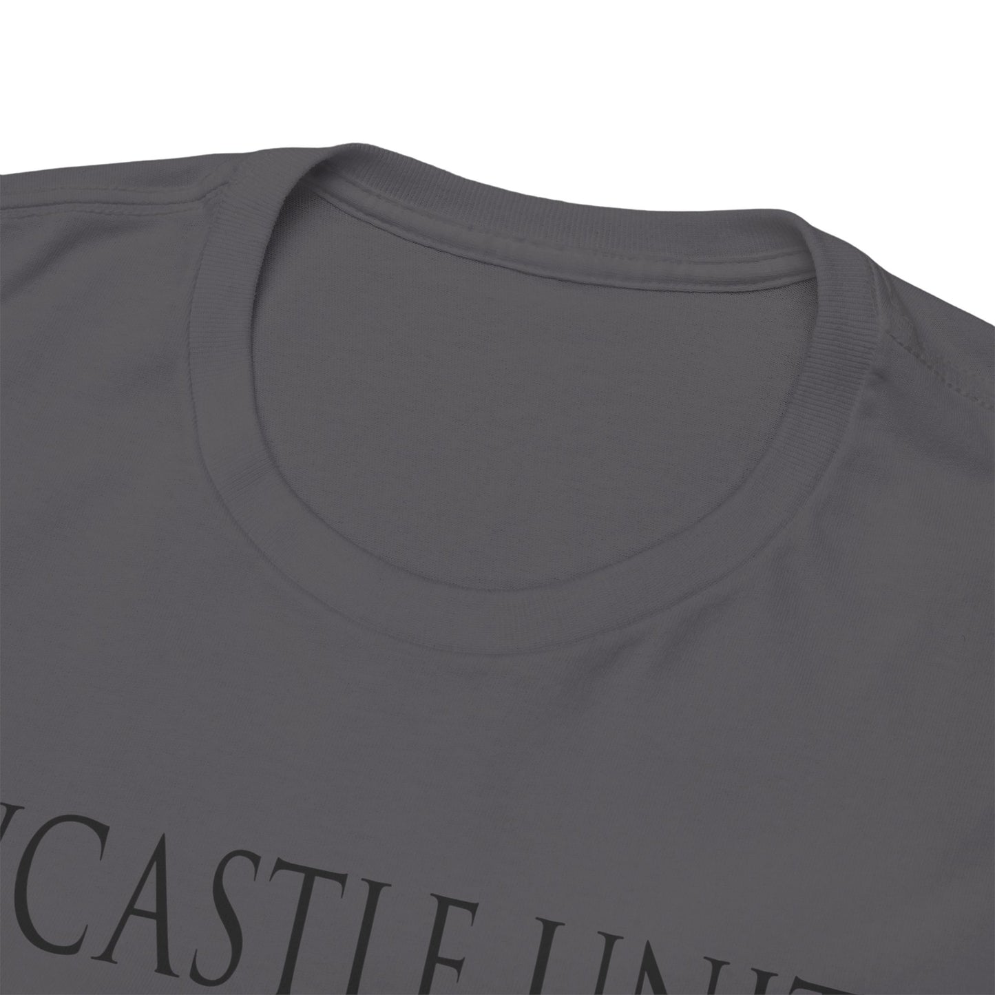 Newcastle United Trophies Unisex Heavy Cotton T-Shirt UPDATED - Black/White/Sport Grey/Charcoal