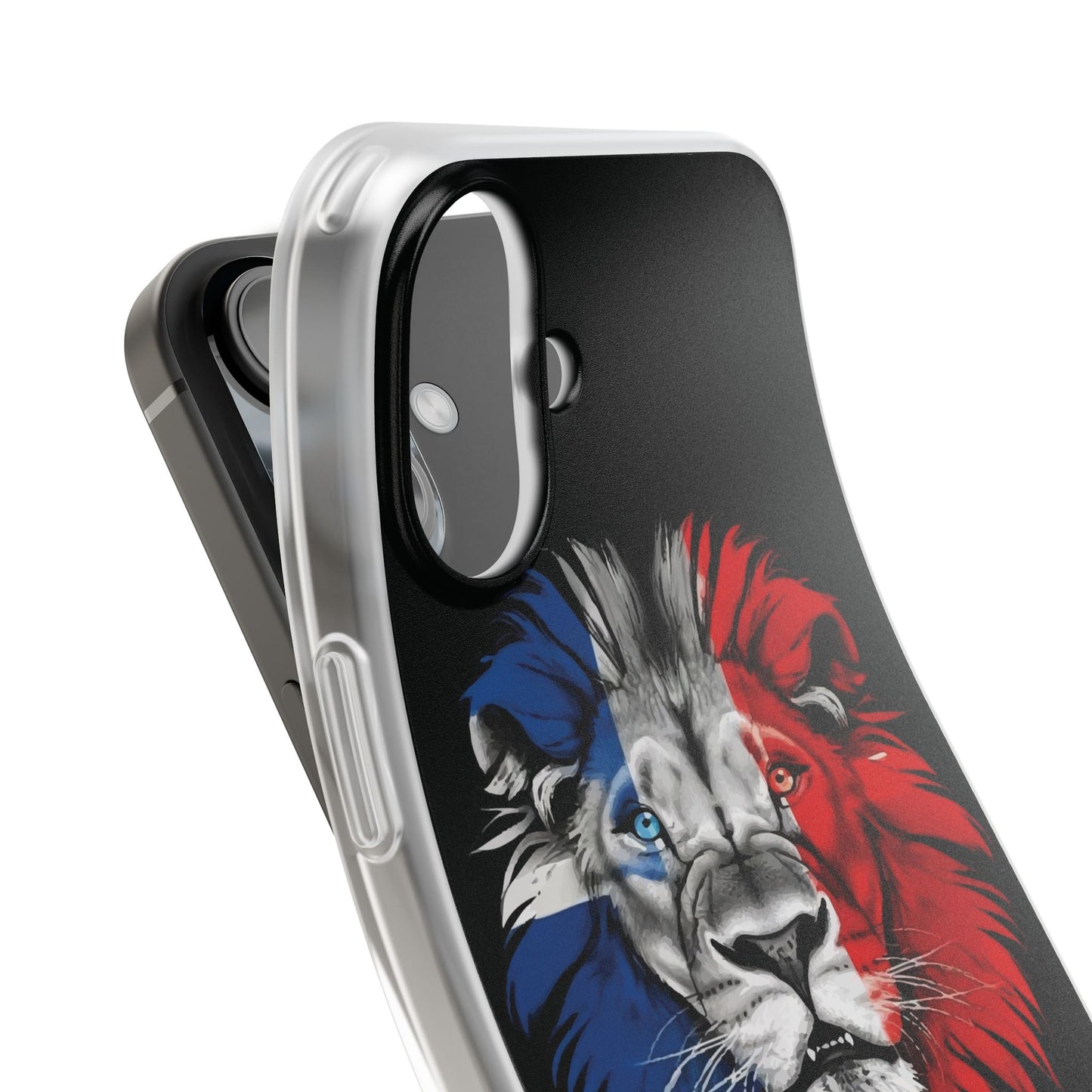 Great Britain Union Jack Lion black iPhone Flexi Case - iPhone 12, 13, 14, 15, 16, Mini/Plus/Pro/Pro Max