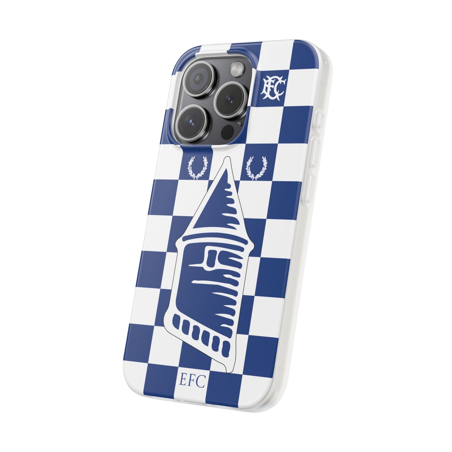 Everton Blue & White Chequered iPhone Flexi Case - iPhone 16, 15, 14, Plus/Pro/Pro Max