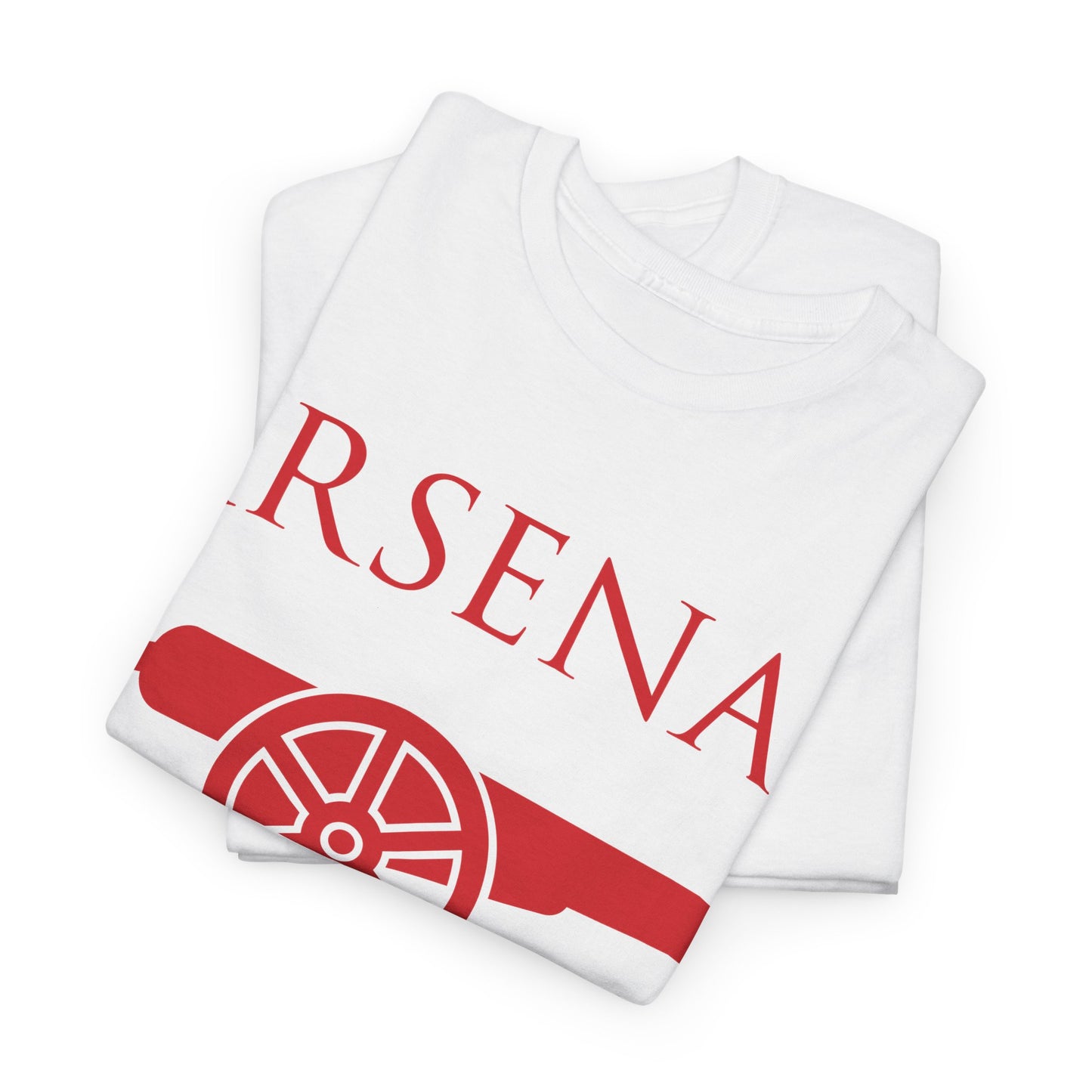 Arsenal Cannon & Trophies Unisex Heavy Cotton T-Shirt - Red/White/Black/Gold/Royal