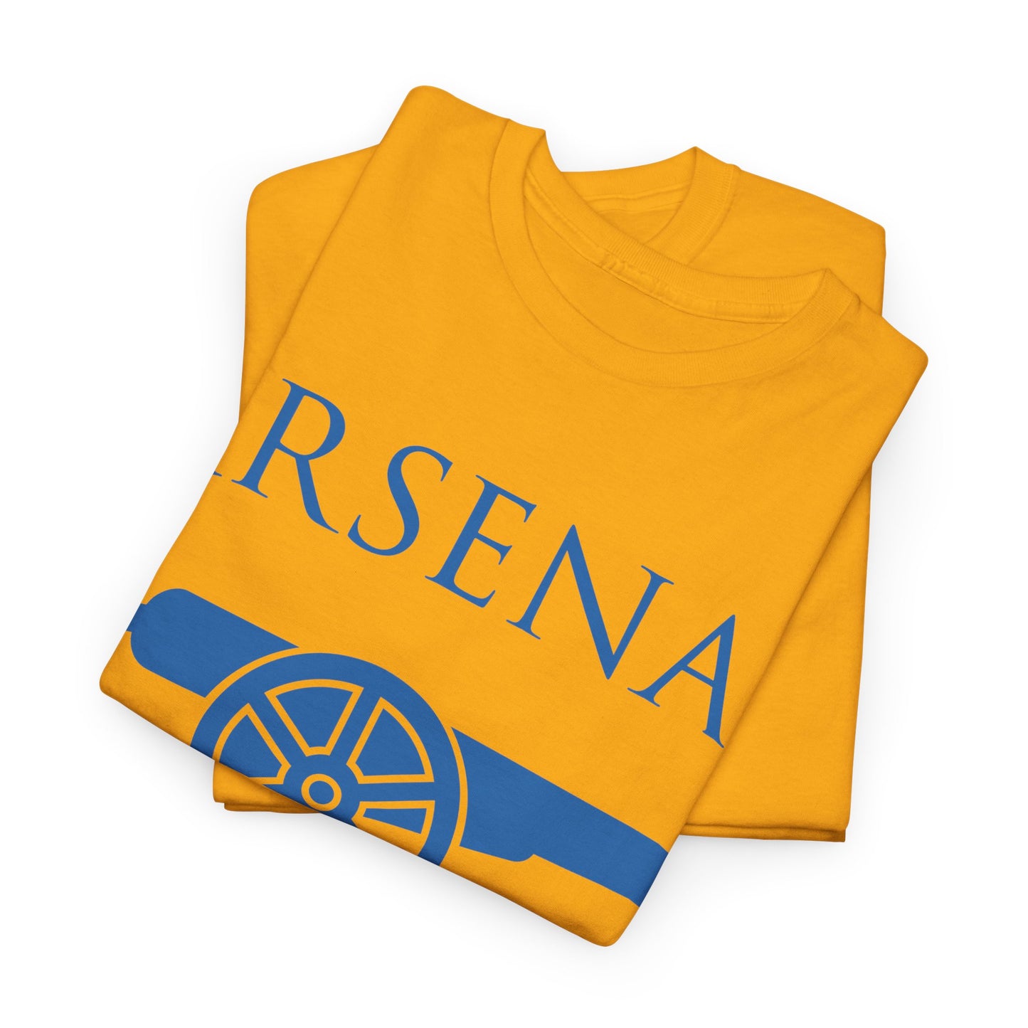 Arsenal Cannon & Trophies Unisex Heavy Cotton T-Shirt - Red/White/Black/Gold/Royal