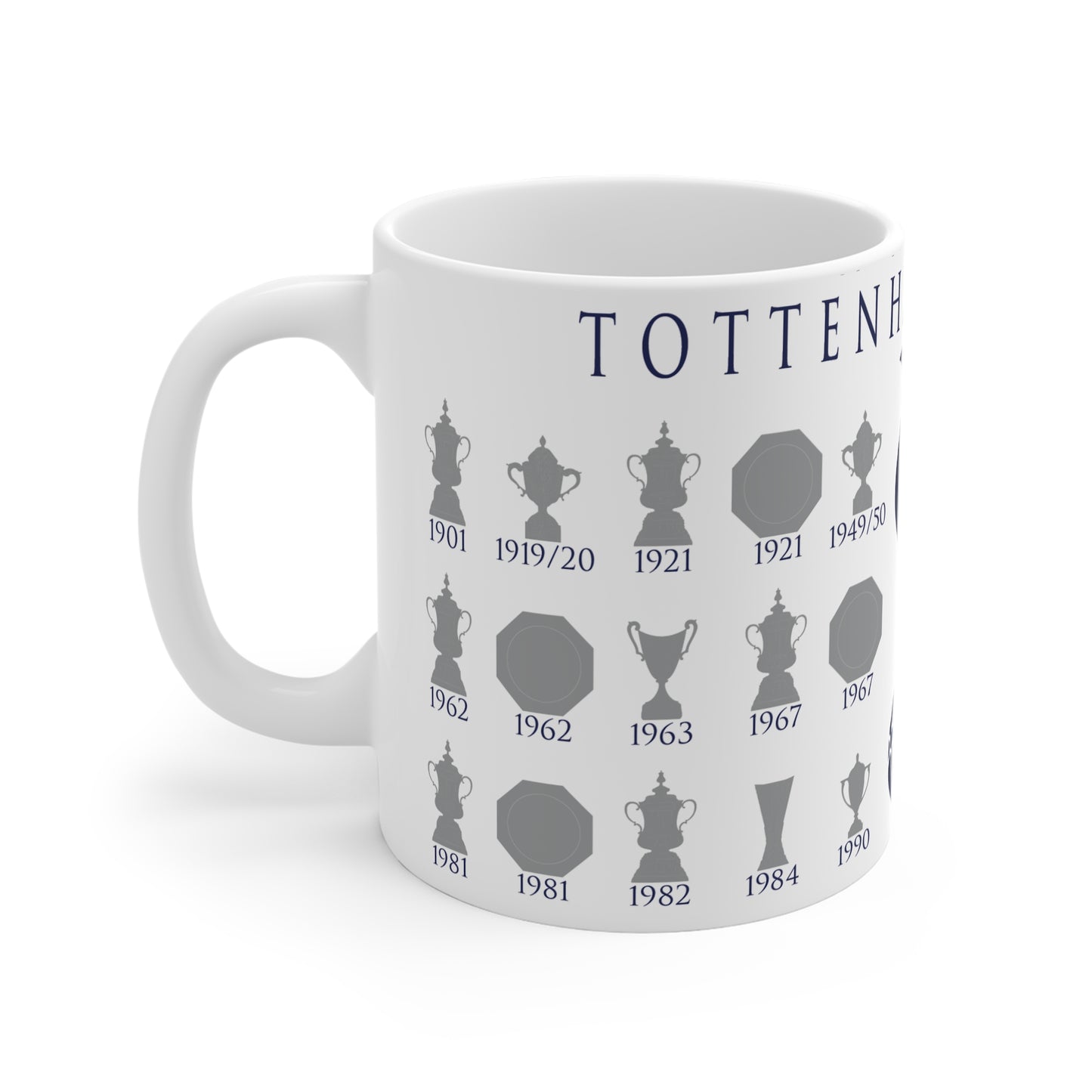 Tottenham Hotspur Trophies Collection & Cockerel Mug - White