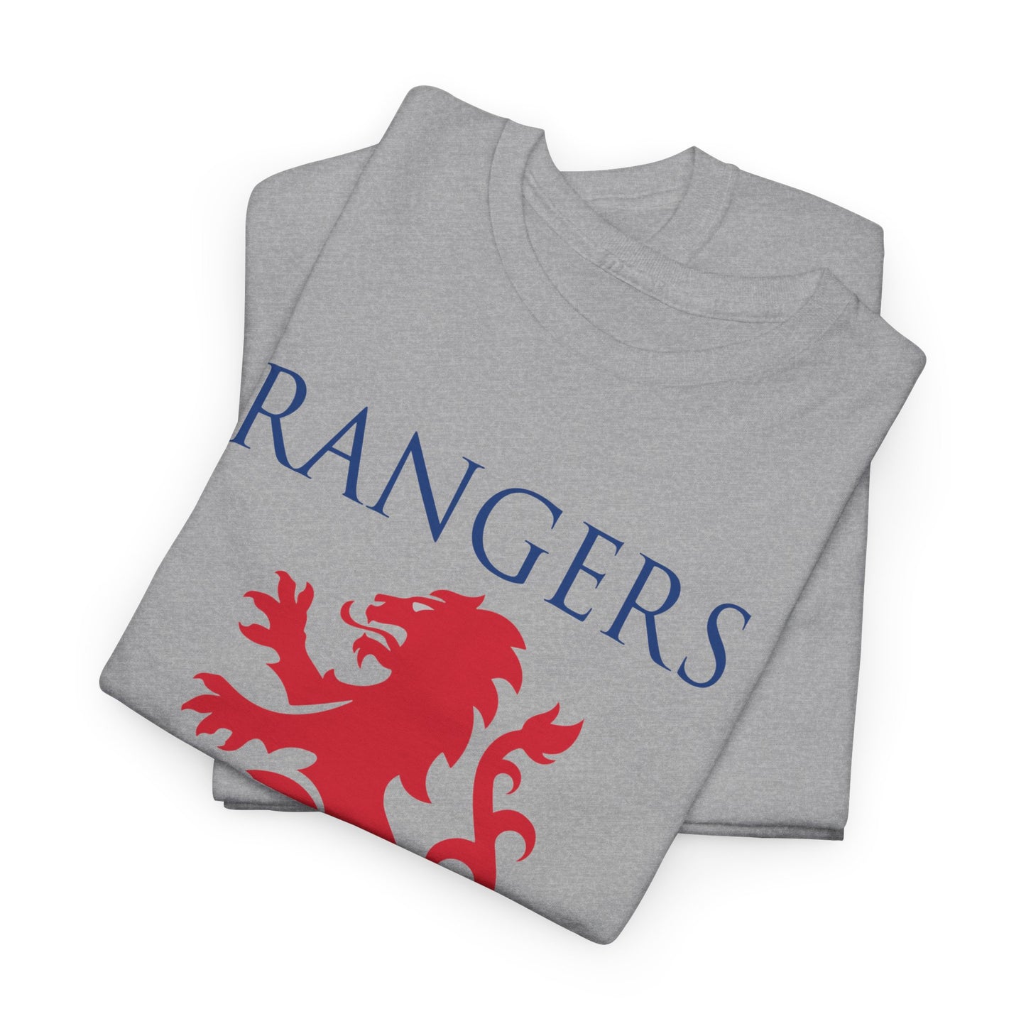 Rangers Lion & Trophies Unisex Heavy Cotton T-Shirt - Royal/White/Black/Sport Grey/Navy/Red