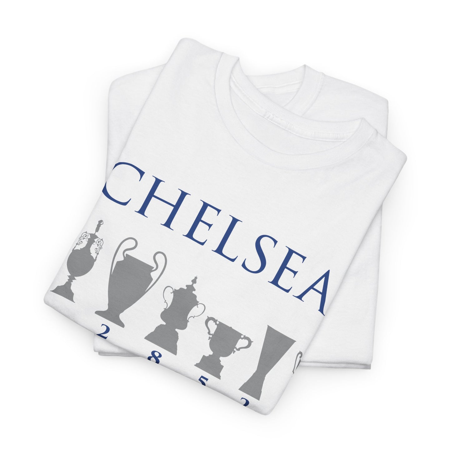 Chelsea Trophies Unisex Heavy Cotton T-Shirt - Royal/White/Black/Gold/Navy