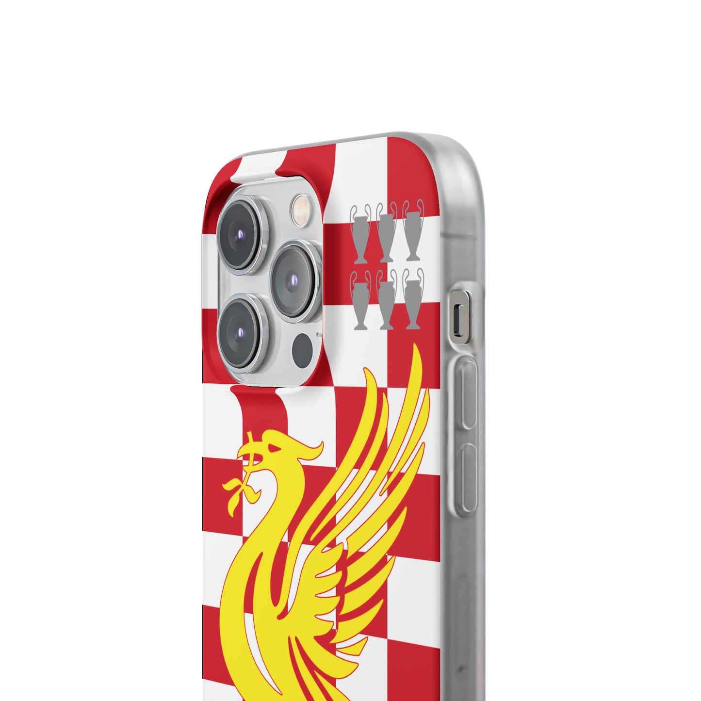 Liverpool Red & White Chequered iPhone Flexi Case - iPhone 16, 15, 14, Plus/Pro/Pro Max