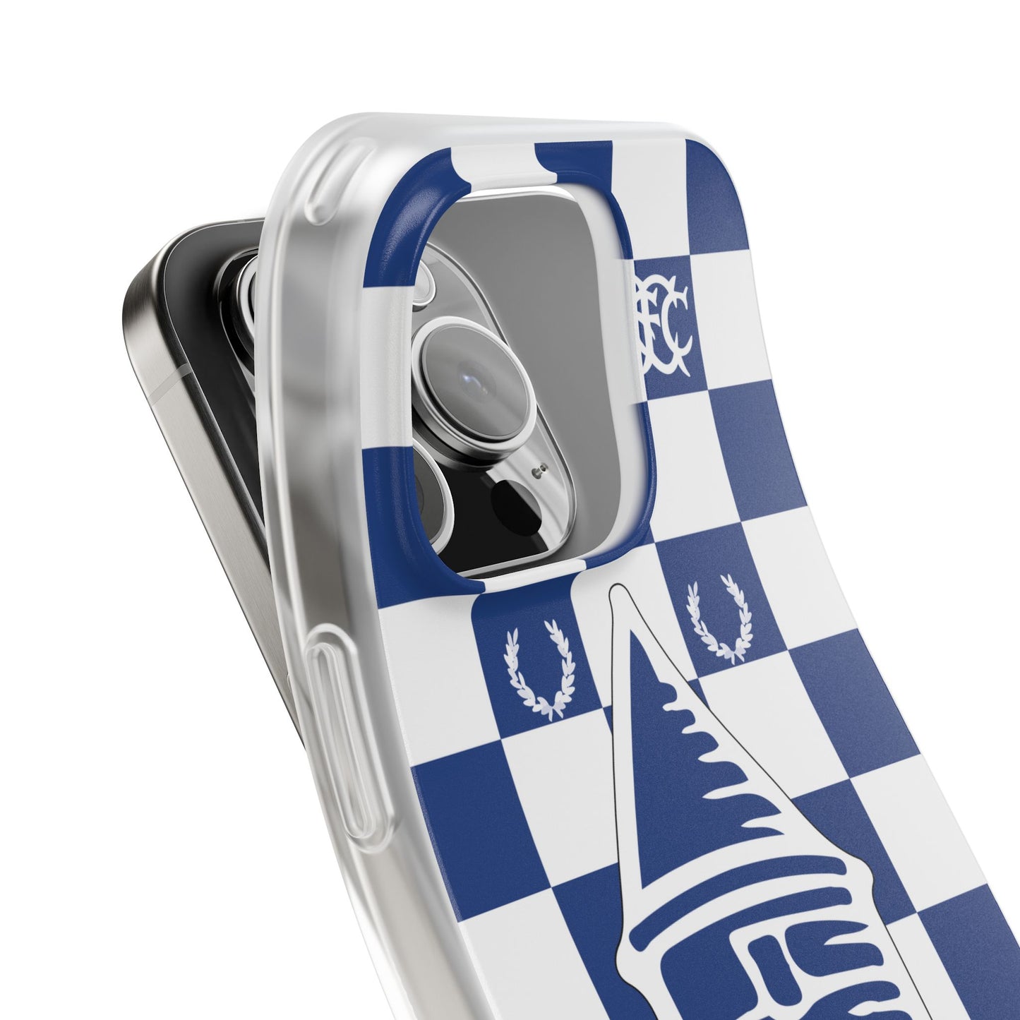Everton Blue & White Chequered iPhone Flexi Case - iPhone 16, 15, 14, Plus/Pro/Pro Max