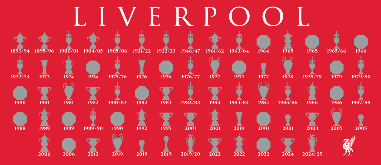 Liverpool Trophies Collection Mug - Red