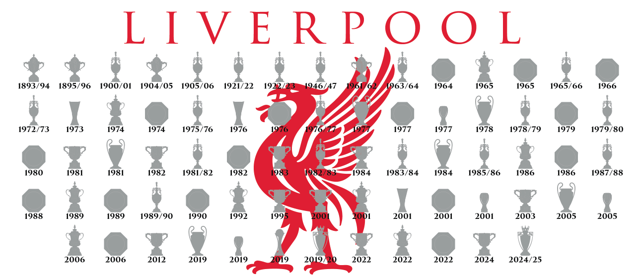 Liverpool Trophies Collection & Liver Bird Mug - White