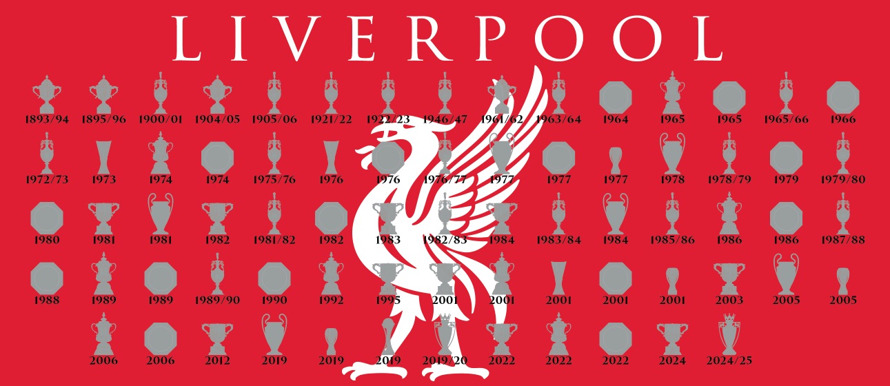 Liverpool Trophies Collection & Liver Bird Mug - Red