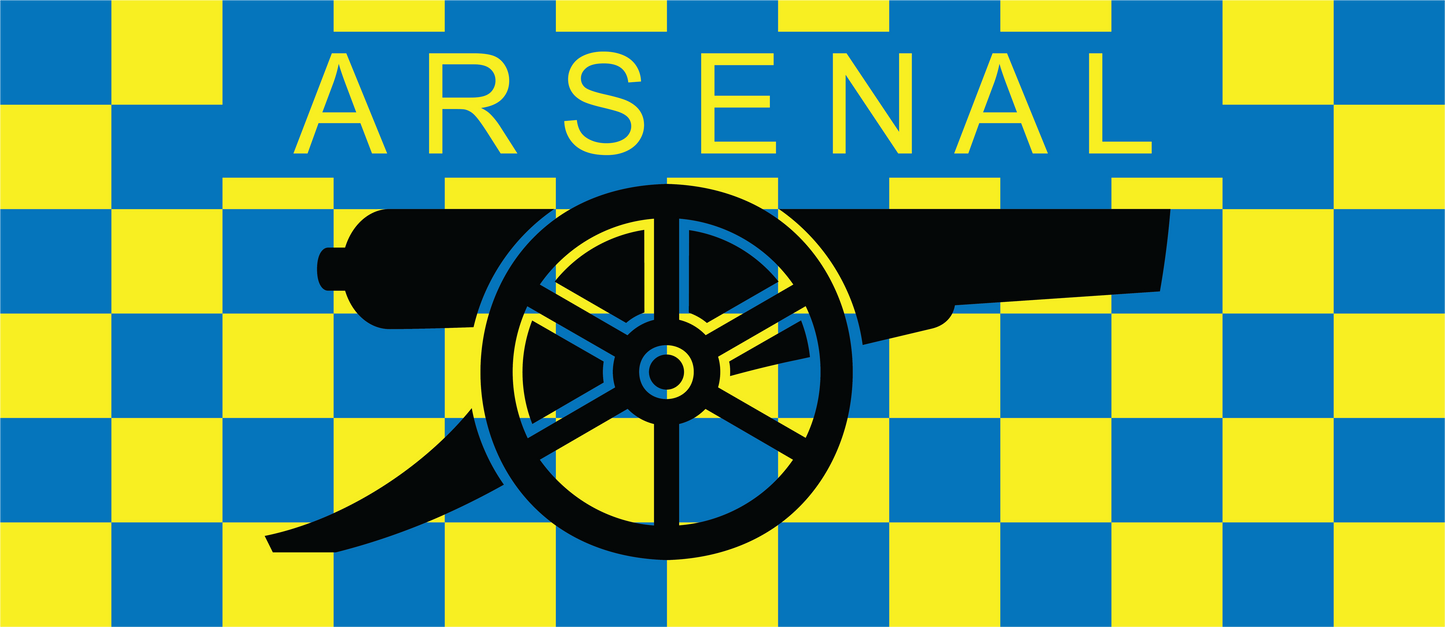 Arsenal Yellow & Blue Chequered Cannon Mug