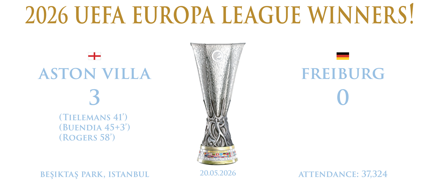 Aston Villa Europa League Winners Mug - White