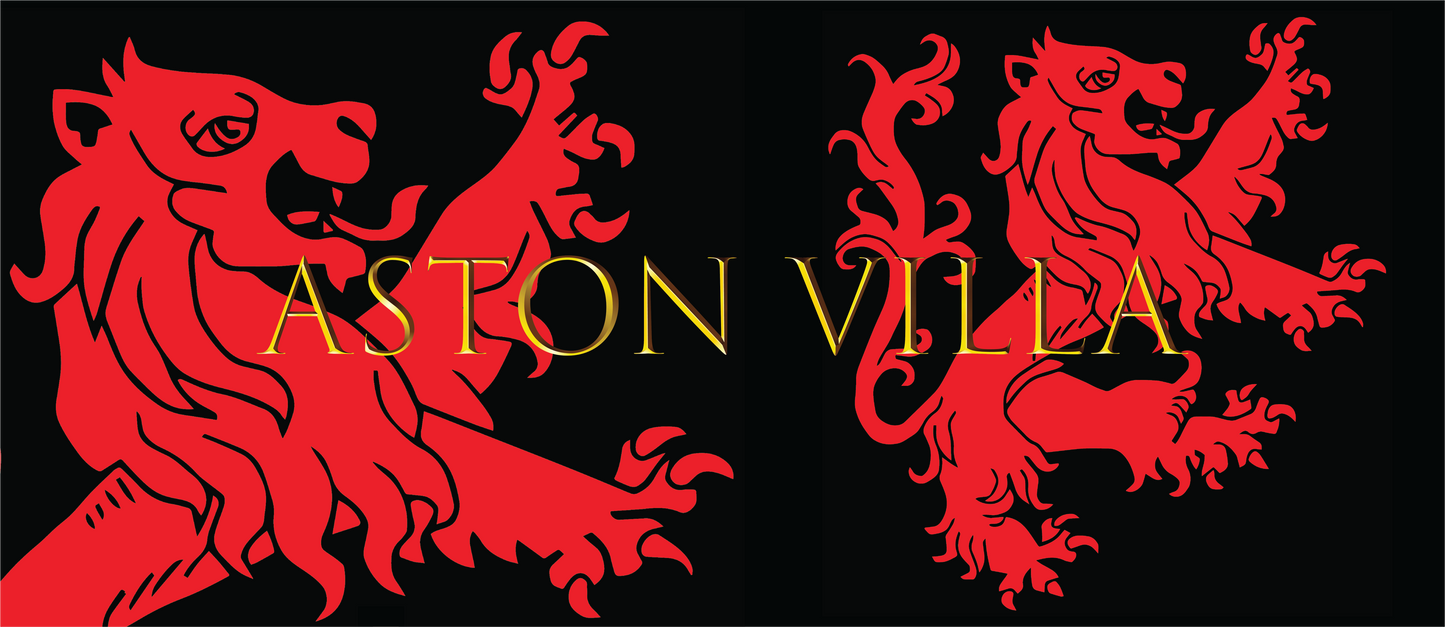 Aston Villa 150th Anniversary Lion Mug - Black