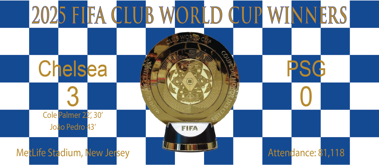 Chelsea 2025 FIFA Club World Cup Winners Mug - Chequered