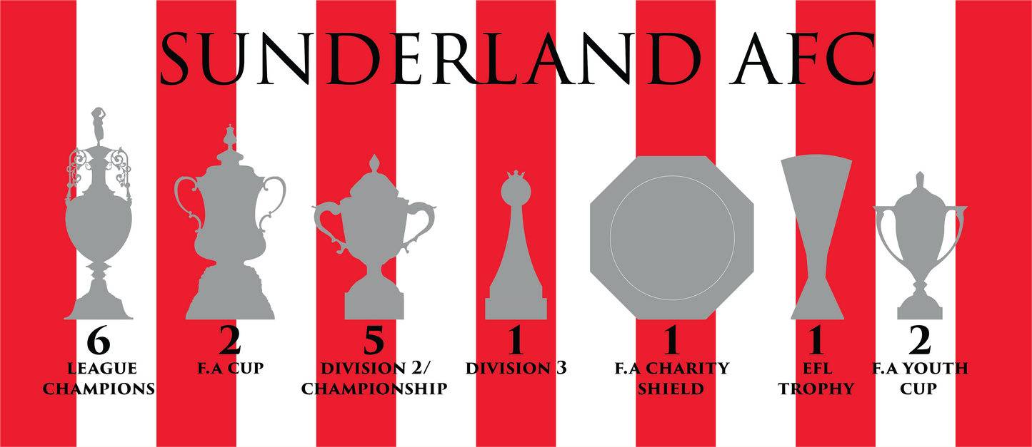 Sunderland Trophies Mug - Stripes