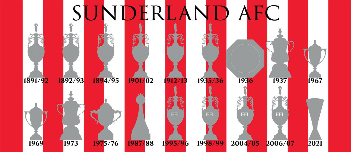 Sunderland Trophies Collection Mug - Stripes